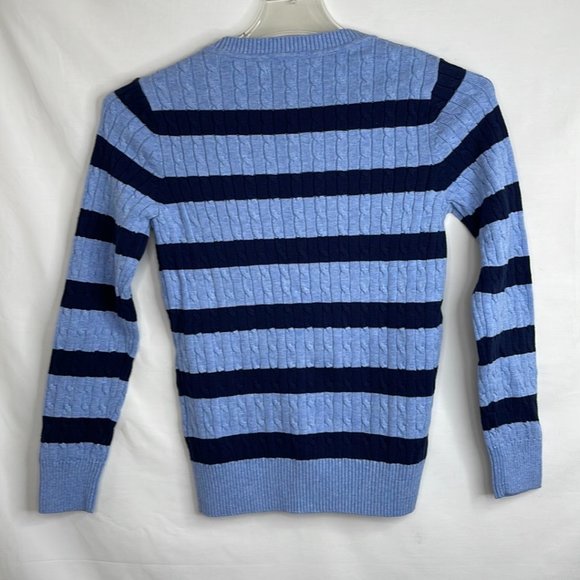 Karen Scott Navy & Blue Stripe Sweater Size: XS - Picture 3 of 3